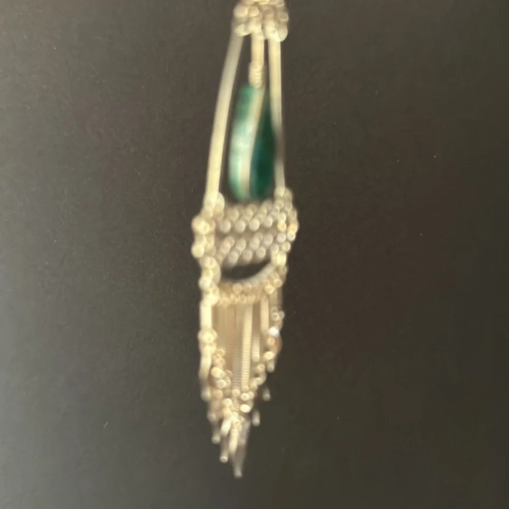 Peruvian Wire Work Earrings with Turquoise Stone_9